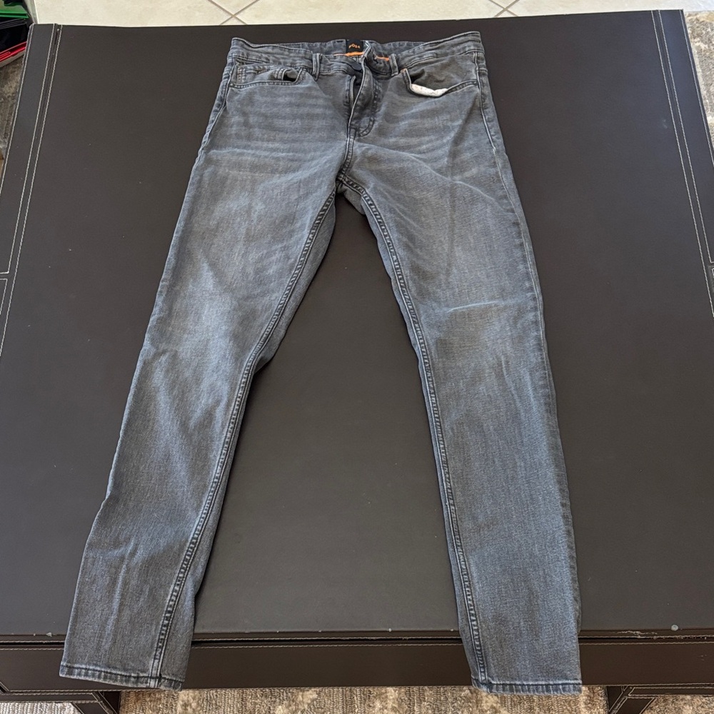 Boss Men's Skinny Jeans in Faded Black